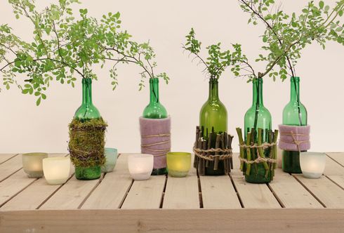 Upcycling - leere Flaschen schön verpackt